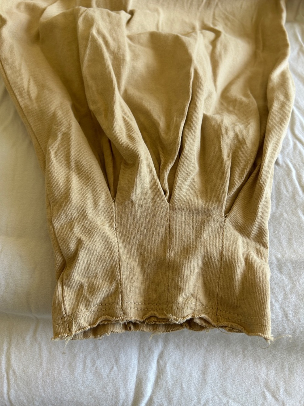 Free People Taupe Puff-Sleeve Jumpsuit - Picture 6 of 6